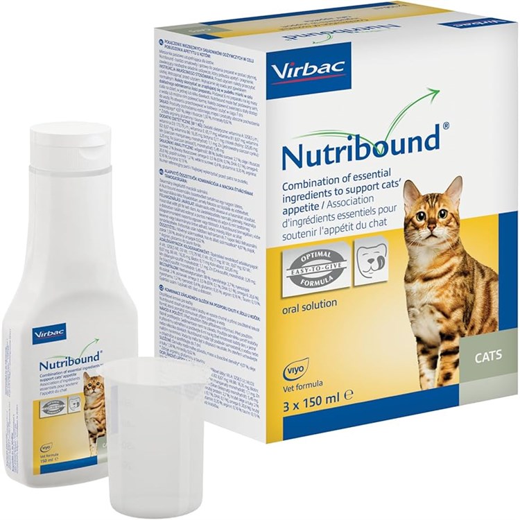 Virbac Nutribound Gatti Soluzione Orale Appetibile 3 x 150 ml (450 ml)