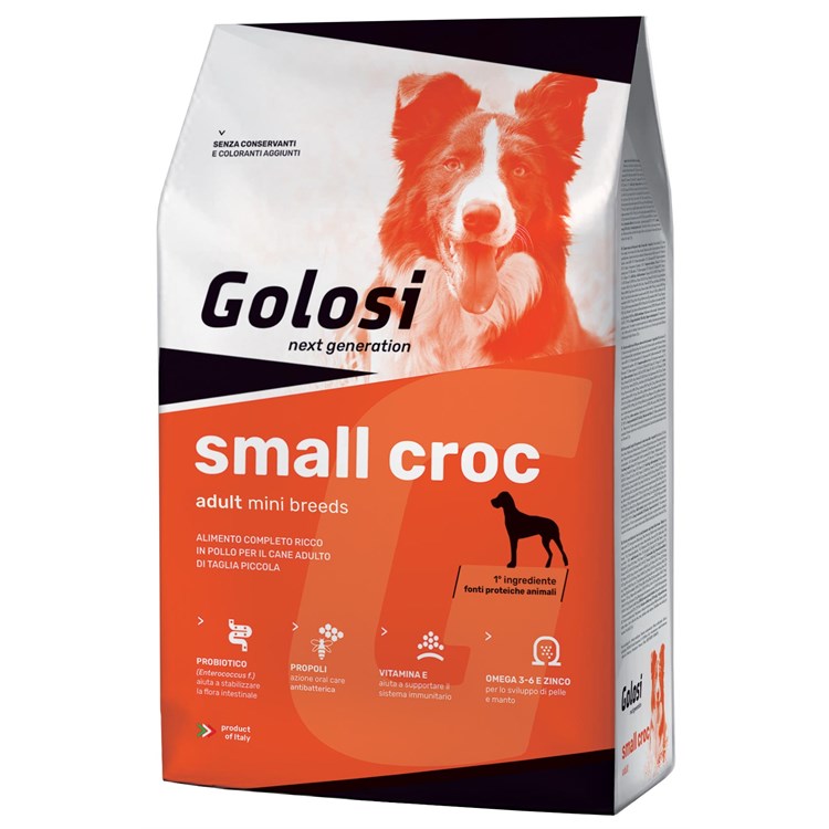 Golosi Small Croc 7,5 kg Crocchette Per Cani