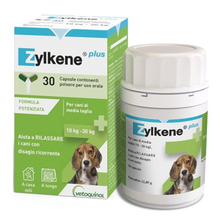 zylkene plus per cani taglia media da 10 a 30 kg 30 capsule